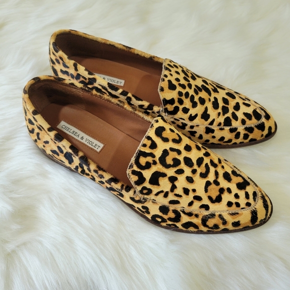Chelsea & Violet Leopard Print Loafers - Picture 3 of 9